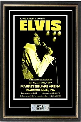 Elvis Presley 1977 Last Show-> Concert Poster & Ticket Ready To Frame!  • $24.99